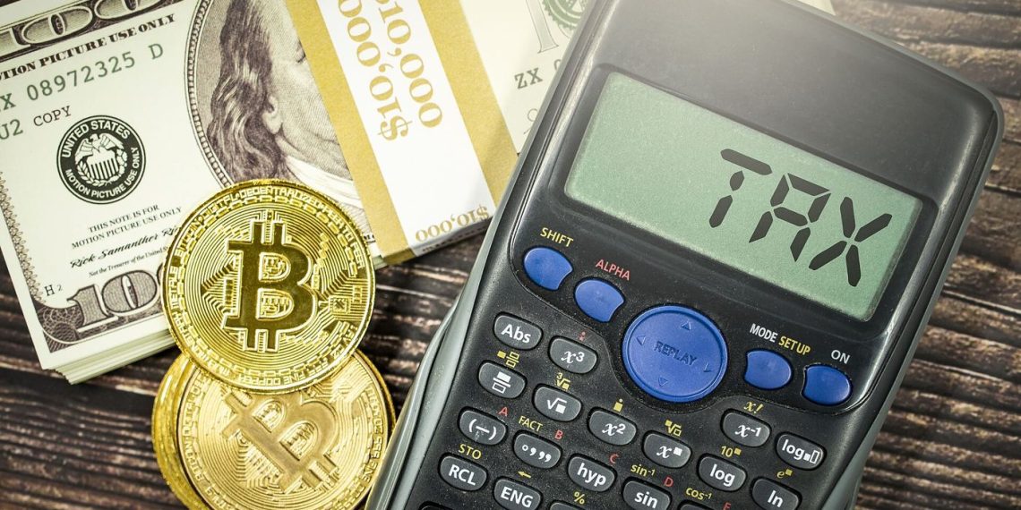 Tax documents and a calculator