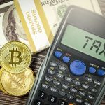 Tax documents and a calculator