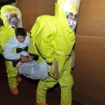 emergency crews during training exercise